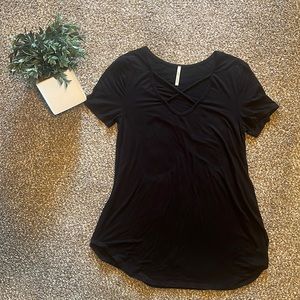 Lime N Chili Black Criss Cross Tee